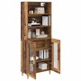 Aparador alto Madera envejecida 69,5 x 32,5 x 180 cm en Aparadores | Comprar online en Foro24