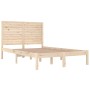 Solid wood double bed frame 135x190 cm by , Beds and slatted bases - Ref: Foro24-3104583, Price: 168,80 €, Discount: %