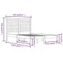 Solid wood double bed frame 135x190 cm by , Beds and slatted bases - Ref: Foro24-3104583, Price: 163,11 €, Discount: %