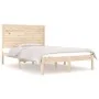 Solid pine wood bed frame 140x190 cm by , Beds and slatted bases - Ref: Foro24-3104588, Price: 144,09 €, Discount: %