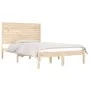 Solid pine wood bed frame 140x190 cm by , Beds and slatted bases - Ref: Foro24-3104588, Price: 144,09 €, Discount: %