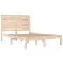 Estructura de cama madera maciza de pino 140x190 cm