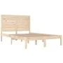 Solid pine wood bed frame 140x190 cm by , Beds and slatted bases - Ref: Foro24-3104588, Price: 144,09 €, Discount: %
