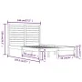 Solid pine wood bed frame 140x190 cm by , Beds and slatted bases - Ref: Foro24-3104588, Price: 144,09 €, Discount: %