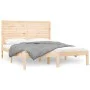 Estructura de cama de madera maciza de pino 160x200 cm de , Camas y somieres - Ref: Foro24-3104618, Precio: 148,68 €, Descuen...