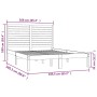 Estructura de cama de madera maciza de pino 160x200 cm de , Camas y somieres - Ref: Foro24-3104618, Precio: 148,37 €, Descuen...