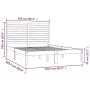 Estructura de cama de madera maciza de pino 160x200 cm de , Camas y somieres - Ref: Foro24-3104618, Precio: 148,68 €, Descuen...