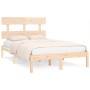 Solid wood bed frame 140x190 cm by , Beds and slatted bases - Ref: Foro24-3104653, Price: 103,09 €, Discount: %