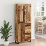 Aparador alto con cajón Madera vieja 69,5 x 34 x 180 cm en Aparadores | Comprar online en Foro24