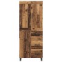 Aparador alto con cajón Madera vieja 69,5 x 34 x 180 cm en Aparadores | Comprar online en Foro24
