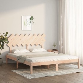 Estructura de cama de madera maciza de pino 160x200 cm de , Camas y somieres - Ref: Foro24-3104878, Precio: 127,39 €, Descuen...