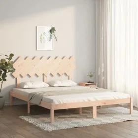 Estructura de cama de madera maciza de pino 160x200 cm de , Camas y somieres - Ref: Foro24-3104878, Precio: 122,13 €, Descuen...