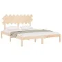 Solid pine wood bed frame 160x200 cm by , Beds and slatted bases - Ref: Foro24-3104878, Price: 122,13 €, Discount: %