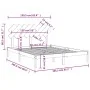 Solid pine wood bed frame 160x200 cm by , Beds and slatted bases - Ref: Foro24-3104878, Price: 122,13 €, Discount: %
