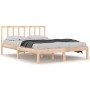 Bettgestell aus massivem Kiefernholz, 135 x 190 cm von , Betten und Lattenroste - Ref: Foro24-3105111, Preis: 136,38 €, Rabat...