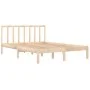 Solid pine wood bed frame 135x190 cm by , Beds and slatted bases - Ref: Foro24-3105111, Price: 142,94 €, Discount: %