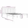 Solid pine wood bed frame 135x190 cm by , Beds and slatted bases - Ref: Foro24-3105111, Price: 142,94 €, Discount: %