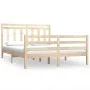 Bettgestell aus Massivholz 140x200 cm von , Betten und Lattenroste - Ref: Foro24-3105295, Preis: 118,93 €, Rabatt: %