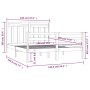 Solid wood bed frame 140x200 cm by , Beds and slatted bases - Ref: Foro24-3105295, Price: 125,60 €, Discount: %