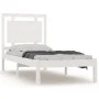 Solid white pine wood bed frame 100x200 cm by , Beds and slatted bases - Ref: Foro24-3105526, Price: 114,22 €, Discount: %