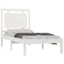 Solid white pine wood bed frame 100x200 cm by , Beds and slatted bases - Ref: Foro24-3105526, Price: 114,22 €, Discount: %