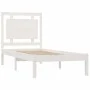 Solid white pine wood bed frame 100x200 cm by , Beds and slatted bases - Ref: Foro24-3105526, Price: 114,22 €, Discount: %