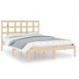 Solid pine wood bed frame 160x200 cm by , Beds and slatted bases - Ref: Foro24-3105480, Price: 125,73 €, Discount: %