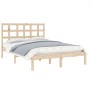 Solid pine wood bed frame 160x200 cm by , Beds and slatted bases - Ref: Foro24-3105480, Price: 125,73 €, Discount: %