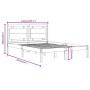 Weißer Massivholzbettrahmen 135x190 cm von , Betten und Lattenroste - Ref: Foro24-3105511, Preis: 164,83 €, Rabatt: %