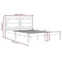 White solid wood bed frame 135x190 cm by , Beds and slatted bases - Ref: Foro24-3105511, Price: 162,29 €, Discount: %