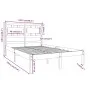 Estructura de cama doble pequeña madera maciza blanca 120x190cm de , Camas y somieres - Ref: Foro24-3105636, Precio: 125,11 €...