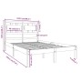 Small double bed frame white solid wood 120x190cm by , Beds and slatted bases - Ref: Foro24-3105636, Price: 126,84 €, Discoun...