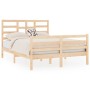 Estructura de cama madera maciza 140x190 cm de , Camas y somieres - Ref: Foro24-3105840, Precio: 126,36 €, Descuento: %