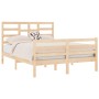 Estructura de cama madera maciza 140x190 cm de , Camas y somieres - Ref: Foro24-3105840, Precio: 126,36 €, Descuento: %