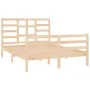 Solid wood bed frame 140x190 cm by , Beds and slatted bases - Ref: Foro24-3105840, Price: 119,57 €, Discount: %