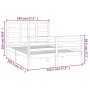 Estructura de cama madera maciza 140x190 cm de , Camas y somieres - Ref: Foro24-3105840, Precio: 126,36 €, Descuento: %