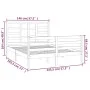 Solid wood bed frame 140x190 cm by , Beds and slatted bases - Ref: Foro24-3105840, Price: 119,57 €, Discount: %