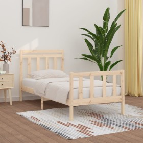 Bettgestell aus massivem Kiefernholz, 100 x 200 cm von , Betten und Lattenroste - Ref: Foro24-3107018, Preis: 114,53 €, Rabat...