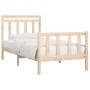 Estructura de cama madera maciza de pino 100x200 cm de , Camas y somieres - Ref: Foro24-3107018, Precio: 114,42 €, Descuento: %