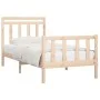 Solid pine wood bed frame 100x200 cm by , Beds and slatted bases - Ref: Foro24-3107018, Price: 112,75 €, Discount: %