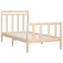 Solid pine wood bed frame 100x200 cm by , Beds and slatted bases - Ref: Foro24-3107018, Price: 112,75 €, Discount: %