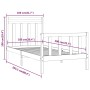 Estructura de cama madera maciza de pino 100x200 cm de , Camas y somieres - Ref: Foro24-3107018, Precio: 114,42 €, Descuento: %