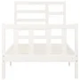 Estructura de cama madera maciza de pino blanco 100x200 cm de , Camas y somieres - Ref: Foro24-3107604, Precio: 127,04 €, Des...