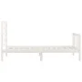 Estructura de cama madera maciza de pino blanco 100x200 cm de , Camas y somieres - Ref: Foro24-3107604, Precio: 127,04 €, Des...
