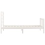 Massives Bettgestell aus weißem Kiefernholz, 100 x 200 cm von , Betten und Lattenroste - Ref: Foro24-3107604, Preis: 129,16 €...