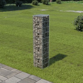 Gabion wall with galvanized steel covers 20x20x100 cm by vidaXL, fence panels - Ref: Foro24-143575, Price: 29,58 €, Discount: %