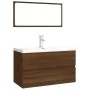 Oak brown plywood bathroom furniture set by , Bathroom furniture - Ref: Foro24-3120353, Price: 232,99 €, Discount: %