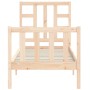 Single bed frame with solid wood headboard by , Beds and slatted bases - Ref: Foro24-3191931, Price: 85,83 €, Discount: %