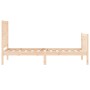 Single bed frame with solid wood headboard by , Beds and slatted bases - Ref: Foro24-3191931, Price: 85,83 €, Discount: %