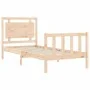 Single bed frame with solid wood headboard by , Beds and slatted bases - Ref: Foro24-3192126, Price: 91,11 €, Discount: %